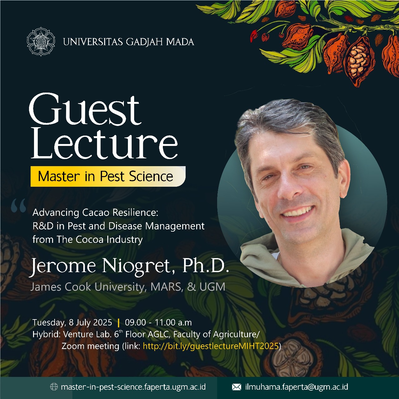 [GUEST LECTURE] Advancing Cacao Resilience R&D in Pest and Disease Management from The Cocoa Industry