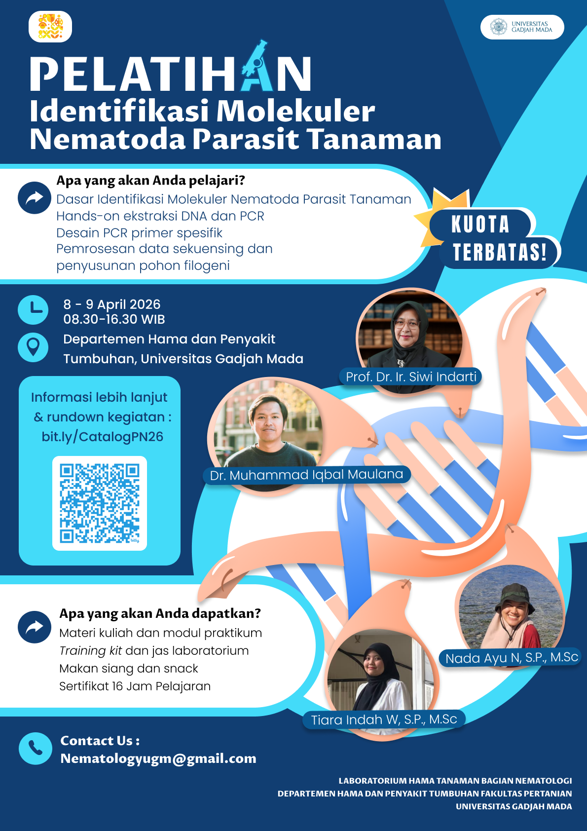 Pelatihan Identifikasi Molekuler Nematoda Parasit Tanaman 2026